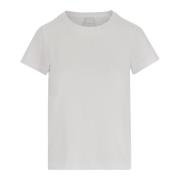 PINKO Bomull Jersey Crew Neck T-shirt White, Dam