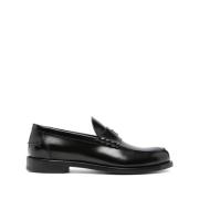 Givenchy Svarta Läderloafers med 4G-plakett Black, Herr