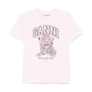 Ganni Rosa Stiliga T-shirts och Polos Pink, Dam