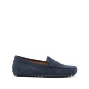 Tod's Blå platt sula penny slot skor Blue, Dam