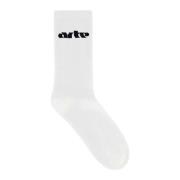 Arte Antwerp Horizontal Logo Bomullsstrumpor White, Herr