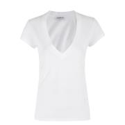 Dondup V-ringad topp i trendig stil White, Dam