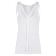 Helmut Lang Racer Tank Top White, Dam