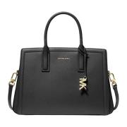 Michael Kors Laila Medium Läderhandväska Black, Dam