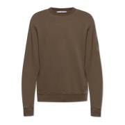 Stone Island Sweatshirt med logotyp Brown, Herr