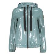 Herno Hooded Technical Fabric Jacket Blue, Dam