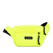 Balenciaga Vintage Pre-owned Nylon crossbodyvskor Yellow, Dam