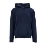 Saint Laurent Hoodie med broderad logotyp Blue, Herr