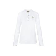 Burberry Långärmad knäppt dam polo White, Dam