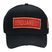 Dsquared2 Broderad Baseballkeps med Justerbar Stängning Black, Unisex