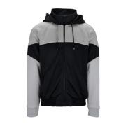 Saint Laurent Zip-hoodie för män med hög krage Black, Herr