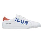 Dsquared2 Herr Lädersneakers med Snörning White, Herr