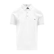 Fay Herr Knapp Polo Skjorta White, Herr