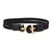 Tom Ford Svart Vävt Nylonarmband Black, Herr