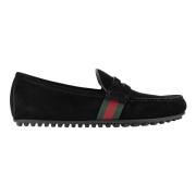 Gucci Slip-on loafers i mocka Black, Herr