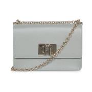 Furla Elegant Agave Läder Väska med Gyllene Lås Green, Dam