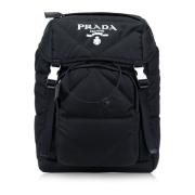 Prada Snap Buckle Damryggsäck Black, Dam