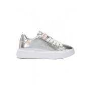 Sun68 Grace Leather Sneakers Silver Gray, Dam