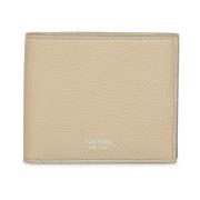 Tom Ford Grained Leather Wallet in Beige Beige, Herr