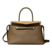 Tory Burch Dam Satchel Wild Mushroom Brown, Dam