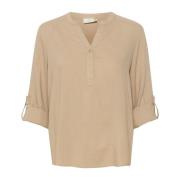 Kaffe Enkel och Elegant Kamilia Blus Beige, Dam