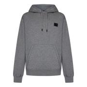 Dolce & Gabbana Grå Hoodie Herr Sweatshirt Stilren Gray, Herr