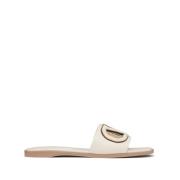 Valentino Garavani Ivory Sandaler VLogo Signature Slip-On Stil Beige, ...