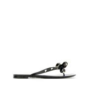 Valentino Garavani Svarta Rockstud Båge Sandaler Black, Dam