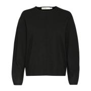 InWear Svart Stickad Pullover Tröja Black, Dam