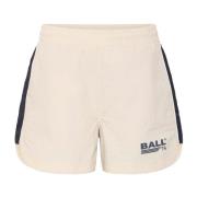 Ball Sportiga Track Shorts med Ränder Beige, Dam