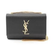 Yves Saint Laurent Vintage Pre-owned Laeder crossbodyvskor Black, Dam