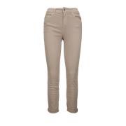 Liu Jo Dam Jeans med Dragkedja och Knapp Beige, Dam