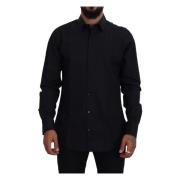 Dolce & Gabbana Elegant Slim Fit Formell Skjorta Black, Herr