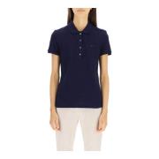 Lacoste Bomull Pique Polo Skjorta Blue, Dam