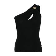 Federica Tosi Svart Tanktop med Cut-Out Detalj Black, Dam