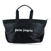 Palm Angels Mäns dragkedja handväska tote Black, Herr