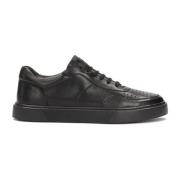 Kazar Svarta sneakers i kornläder Black, Herr