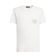 Dolce & Gabbana Herr Kräm T-shirt med Ficka Beige, Herr