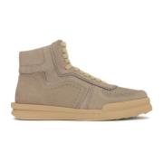 Kazar Taupe sneakers för män gjorda av nubuckläder Beige, Herr