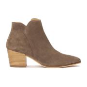 Kazar Låga cowboy boots i mocka Beige, Dam