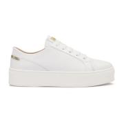 Kazar Lädersneakers med gyllene element White, Dam