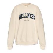 Sporty & Rich Tryckt sweatshirt Beige, Dam