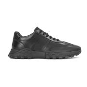 Kazar Stiliga Lädersneakers Black, Herr