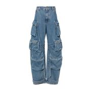 The Attico Denim Fern Långa Byxor Blue, Dam