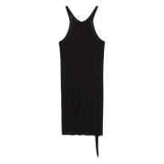 Rick Owens Svart Midiklänning med Racerback Black, Dam