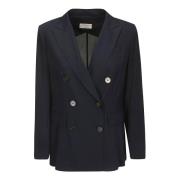 Alberto Biani Stilfull Double-Breasted Jacket Blue, Dam