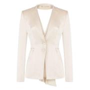 Alberta Ferretti Ivory Jacka Beige, Dam