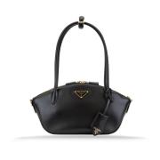 Prada Läderhandväska med dragkedja Black, Dam