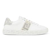 Versace Ivory Sneakers White, Dam