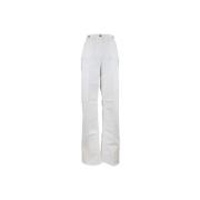 Elisabetta Franchi Dragkedja Knapp Bred Ben Jeans White, Dam